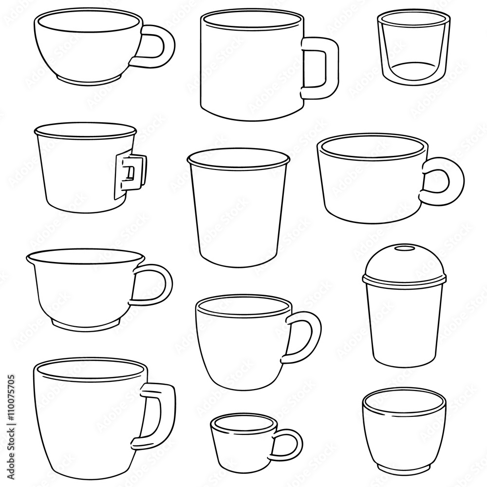 vector set of beverage cup vector set of beverage cup