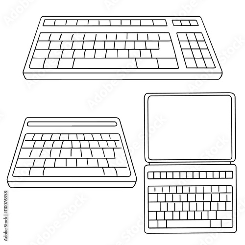 vector set of keyboard