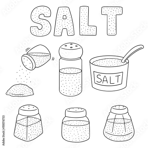 vector set of salt