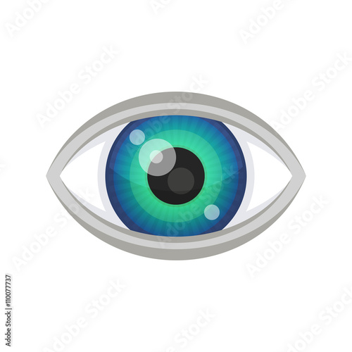 Blue Eye Icon. Vector