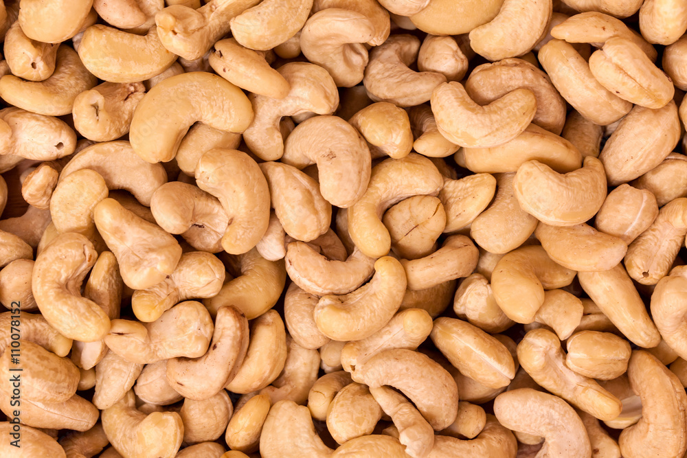 Roasted cashew in closeup mode Roasted cashew in closeup mode