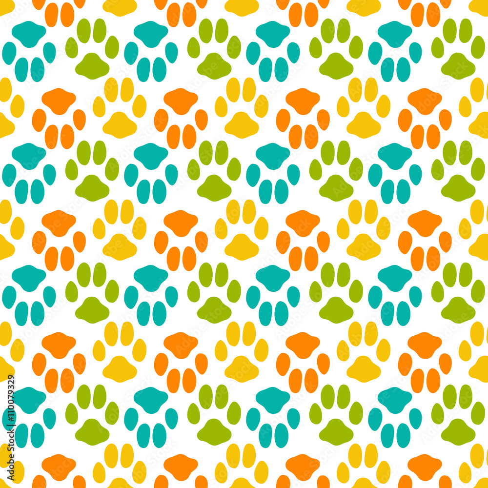 Seamless pattern with animal footprint texture Seamless pattern with animal footprint texture