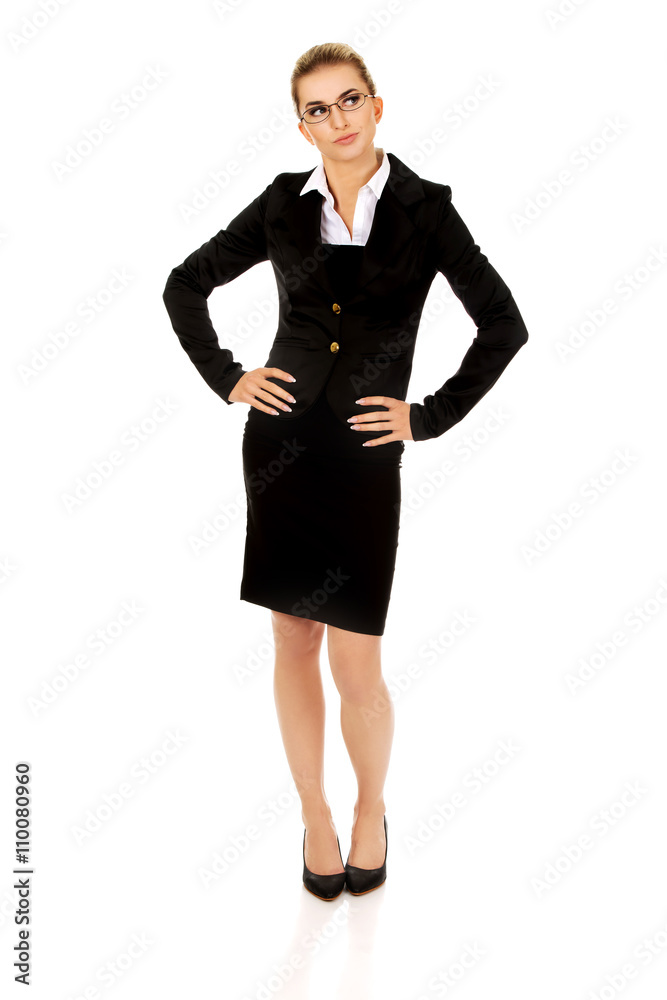 Young woman thinking about some concept