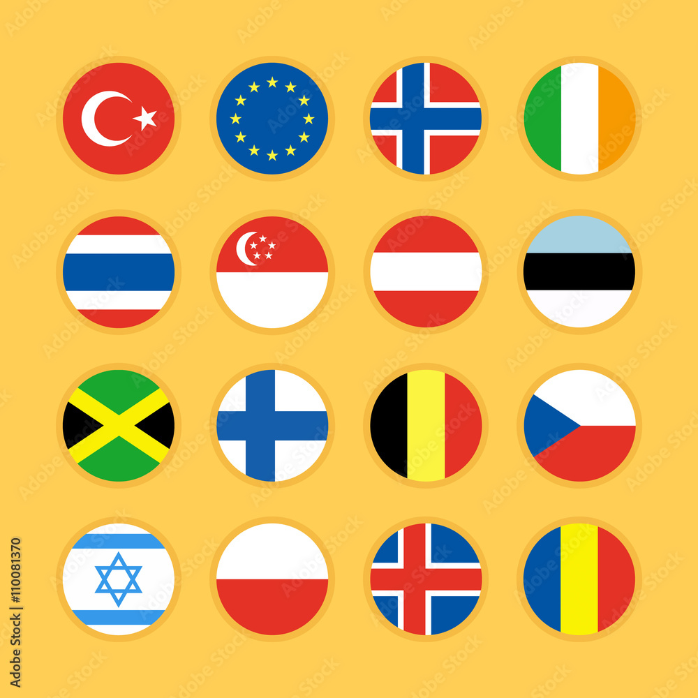 Flag icon flat design vector illustration Flag icon flat design vector illustration