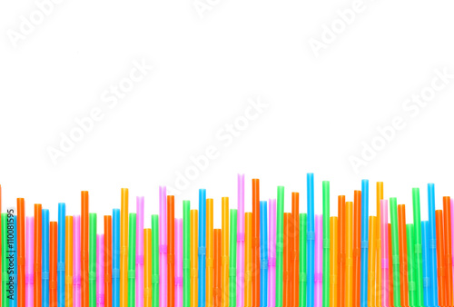 Colorful drinking straws