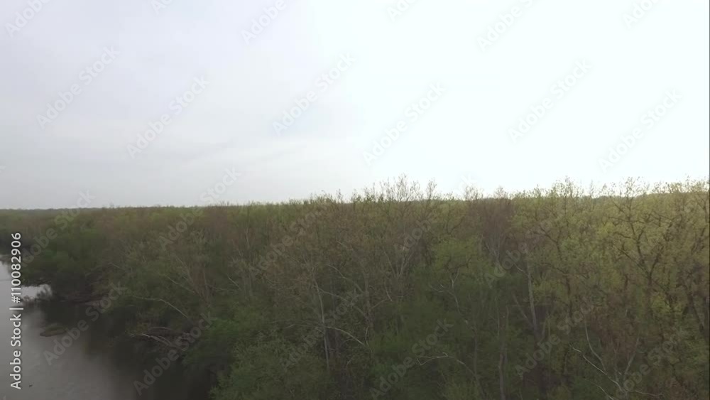 Aerial shot of a river in the countryside. Aerial shot of a river in the countryside.