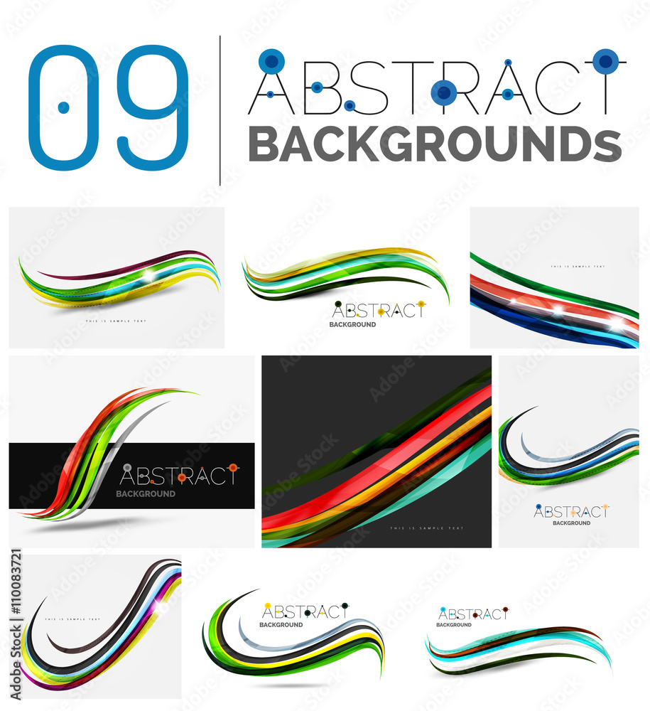 Motion concept abstract background set Motion concept abstract background set