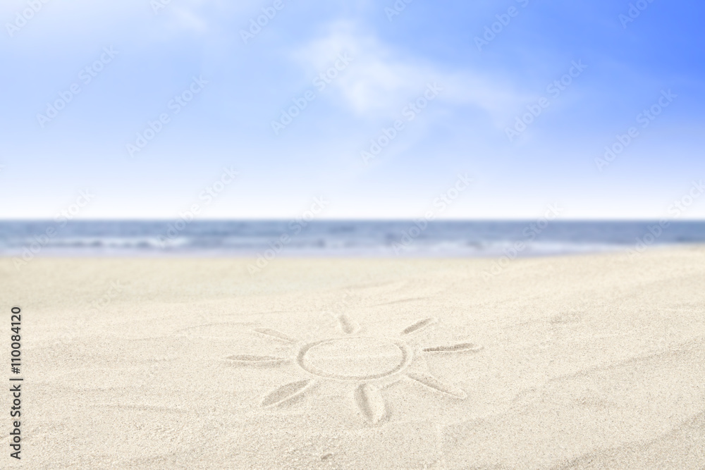 summer background of beach 