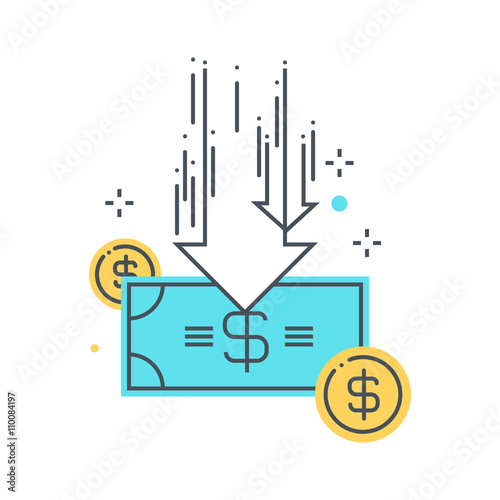 Budget cuts concept illustration