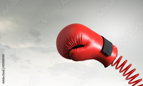 Canvastavla Boxing glove surprise