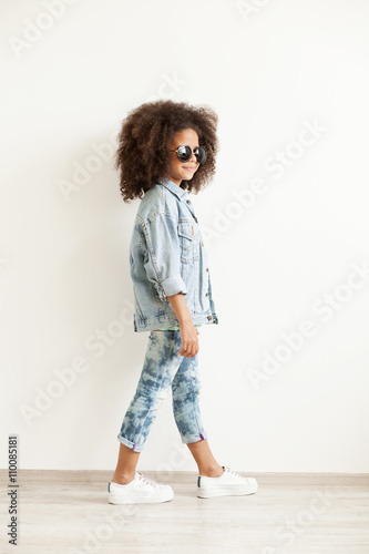 Beautiful stylish little girl
