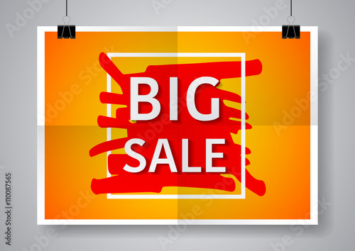 Super Sale at twice folded poster