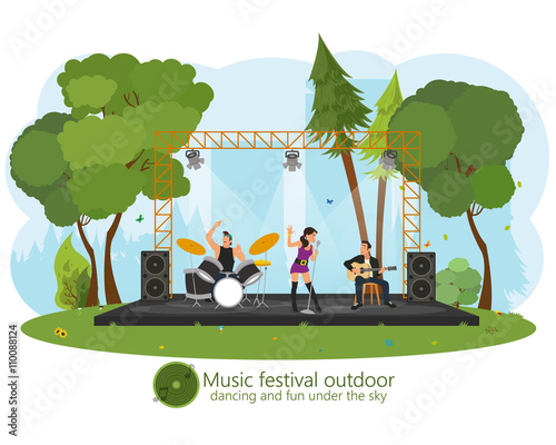 music concert in the park.