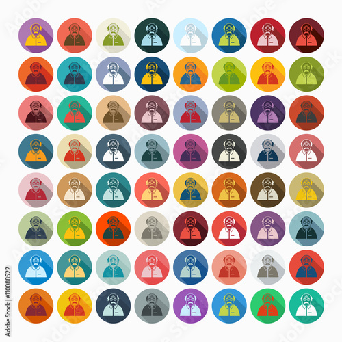 Flat design: senior citizens
