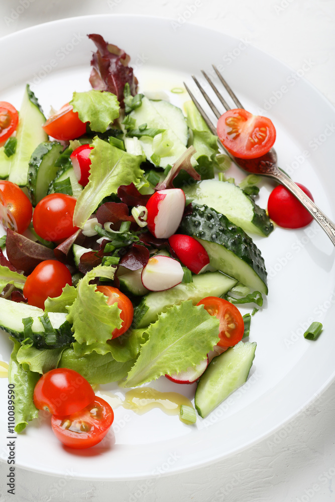 summer salad with radish summer salad with radish