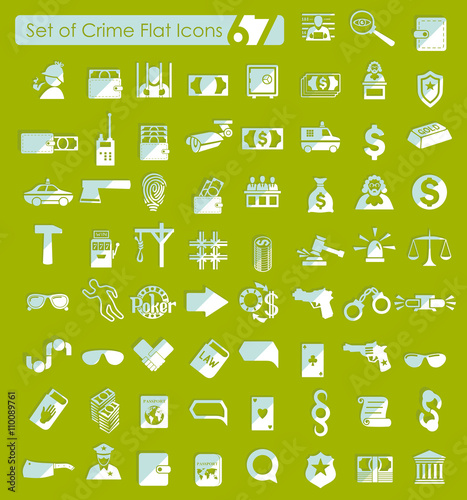 Set of crime icons