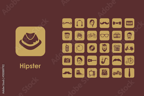 Set of hipster simple icons