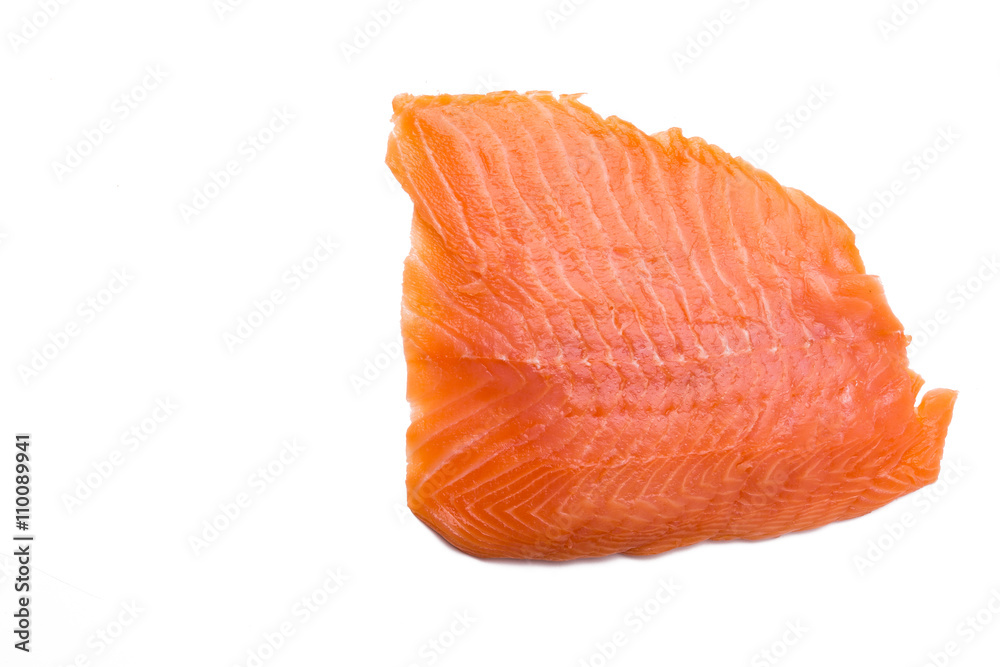 Salmon fillet isolated on white background Salmon fillet isolated on white background