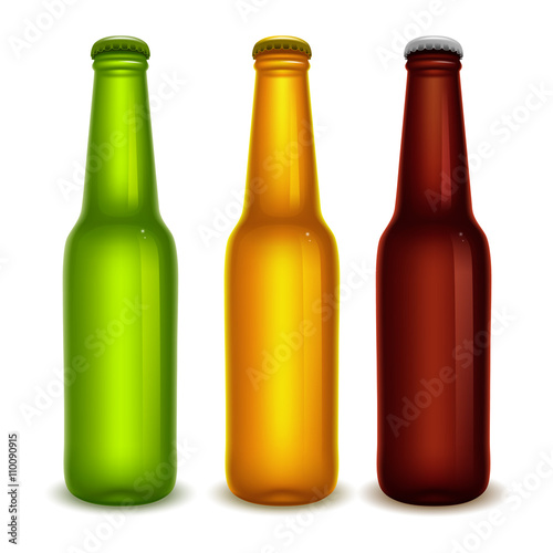 Beer bottles set