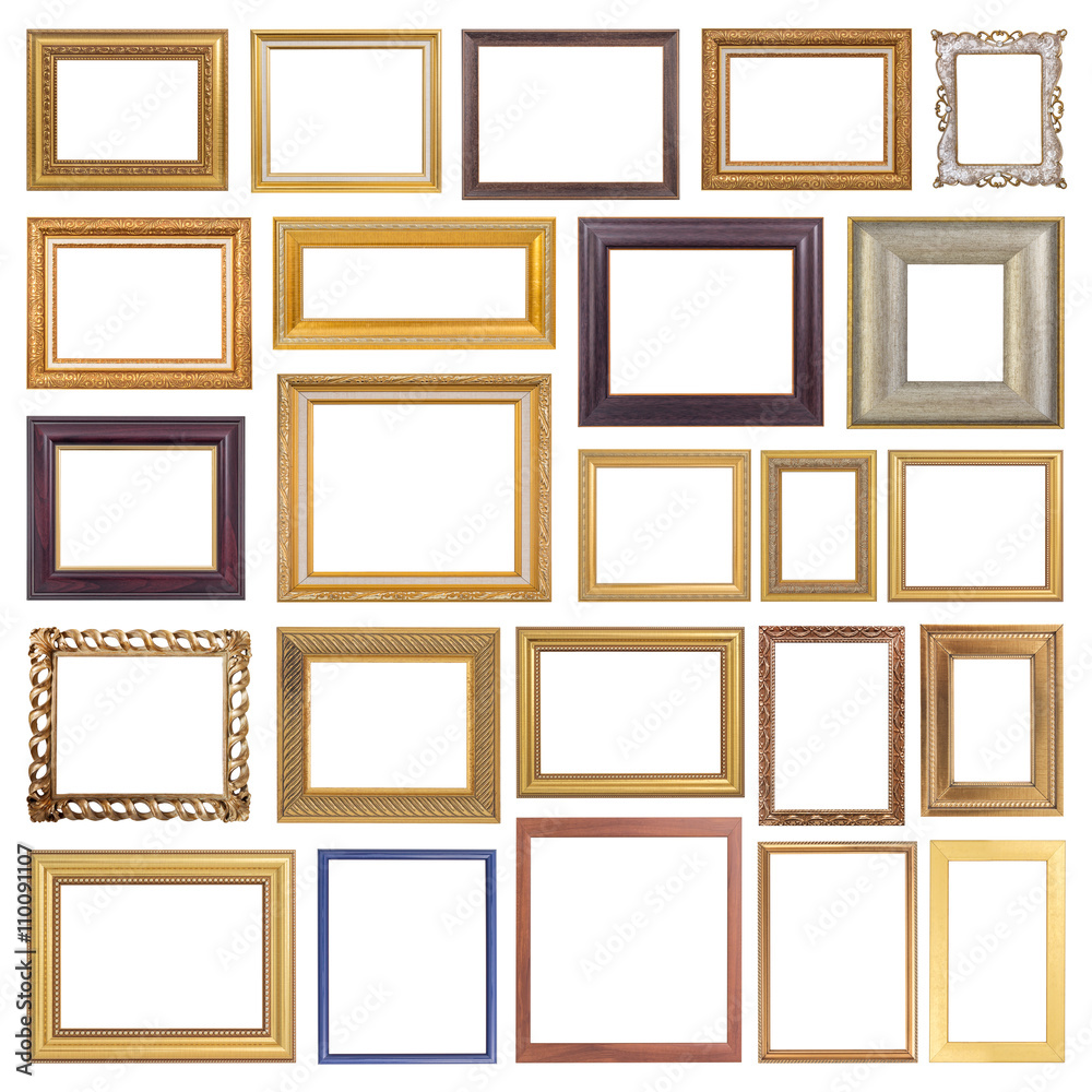 Antique frame isolated on white background Antique frame isolated on white background