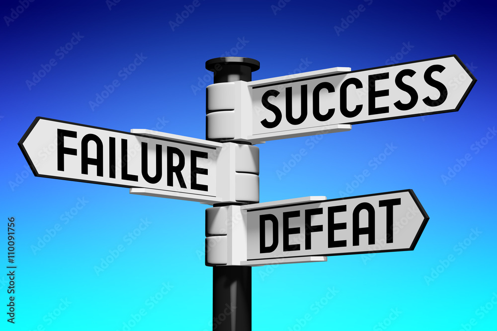 3D illustration/ 3D rendering - signpost with three arrows - struggle concept 3D illustration/ 3D rendering - signpost with three arrows - struggle concept
