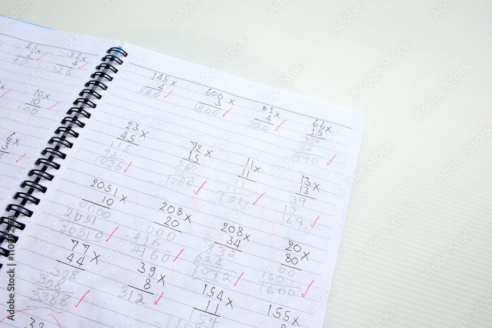 Obraz premium paper with maths calculation