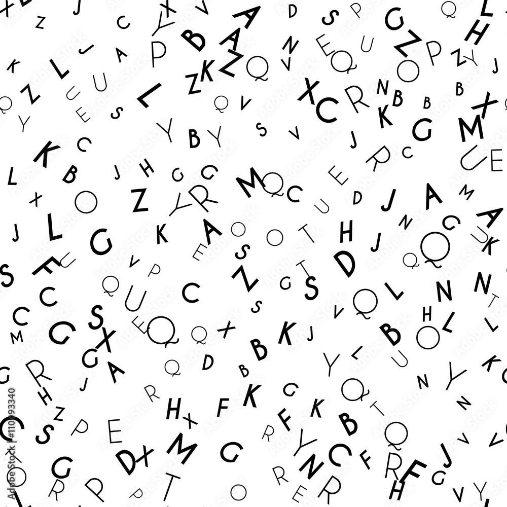 Random letters seamless pattern Random letters seamless pattern