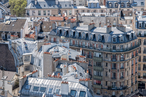 Photography paris roofs and building cityview