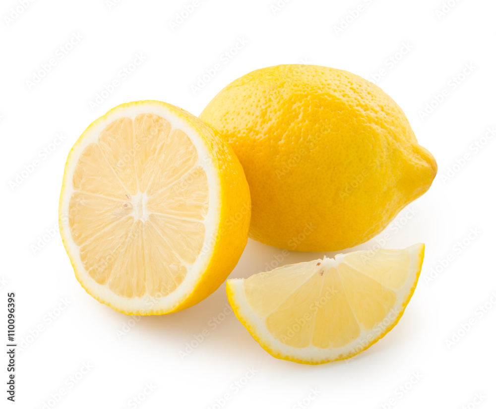 lemon on a white background clipping path