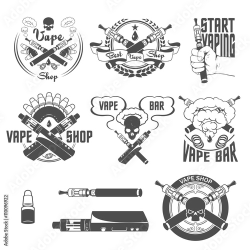 Vape shop and bar labels