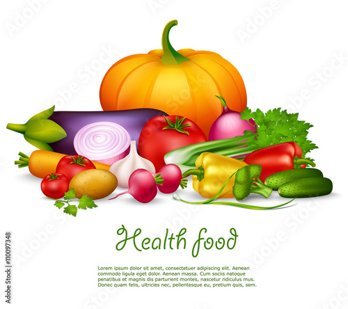 Vegetable Health Food Design Concept