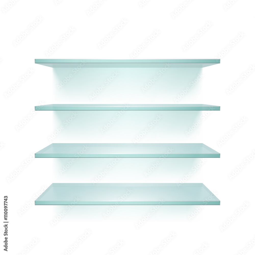Glass shelf background Glass shelf background