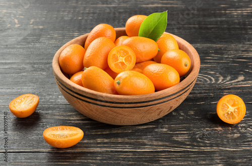 Kumquat fruit in bowl