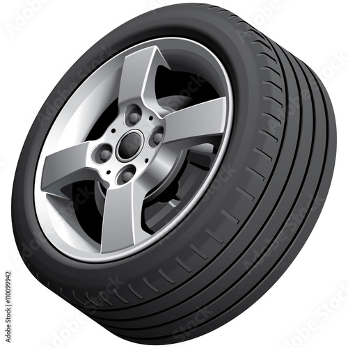 Alloy wheel isolated
