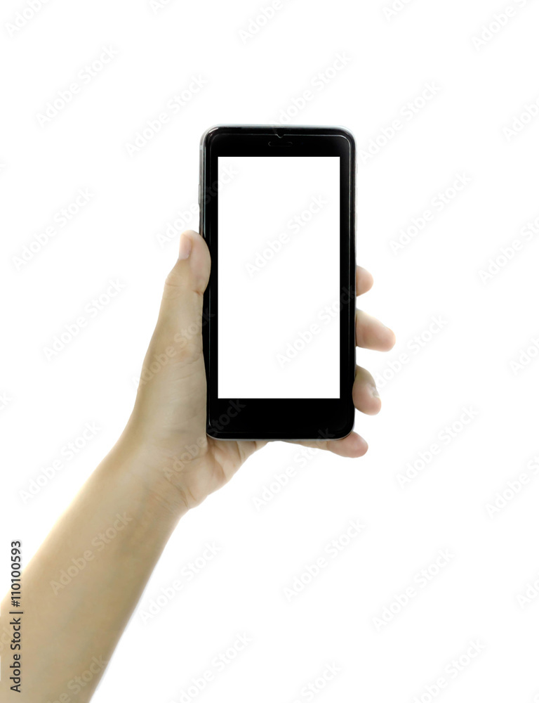 Holding smart phone Holding smart phone