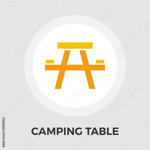 Camping table Vector Flat Icon