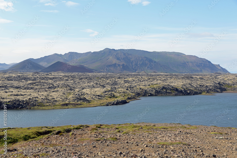 Fototapeta premium See bei Vatnaleid, Island