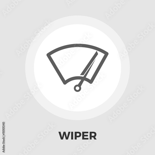 Car wiper flat icon.