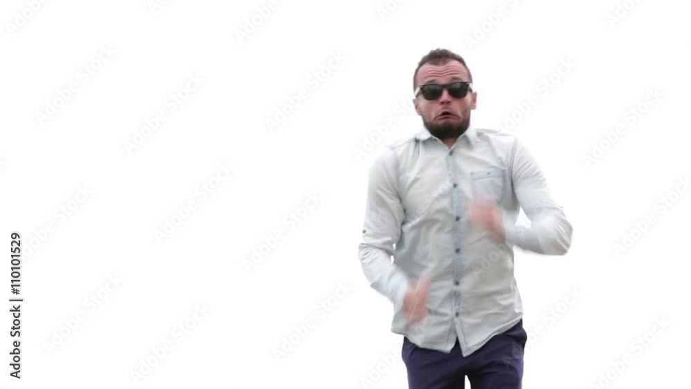 Мужчина бежит. Мужчина бежит.