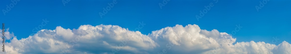panoramic cloudscape with blue sky background - obrazy, fototapety, plakaty 