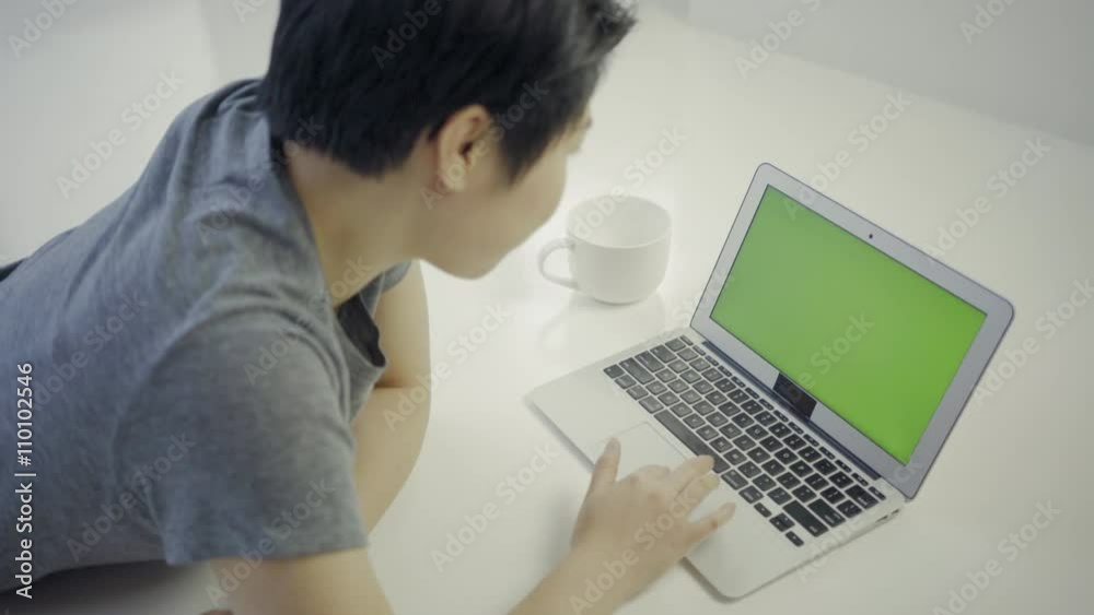 asian woman 4k online internet social media with a laptop asian woman 4k online internet social media with a laptop