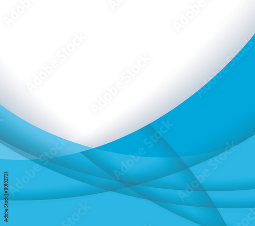Abstract waving blue smooth background, vector.