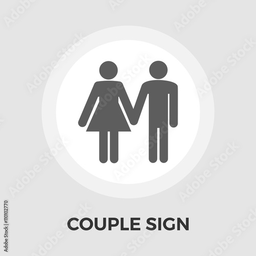 Couple sign Vector Flat Icon