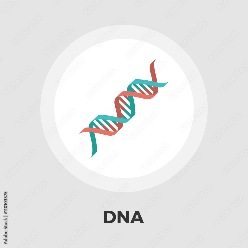 Naklejka premium DNA flat icon