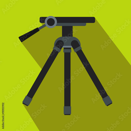 Tripod icon, flat style