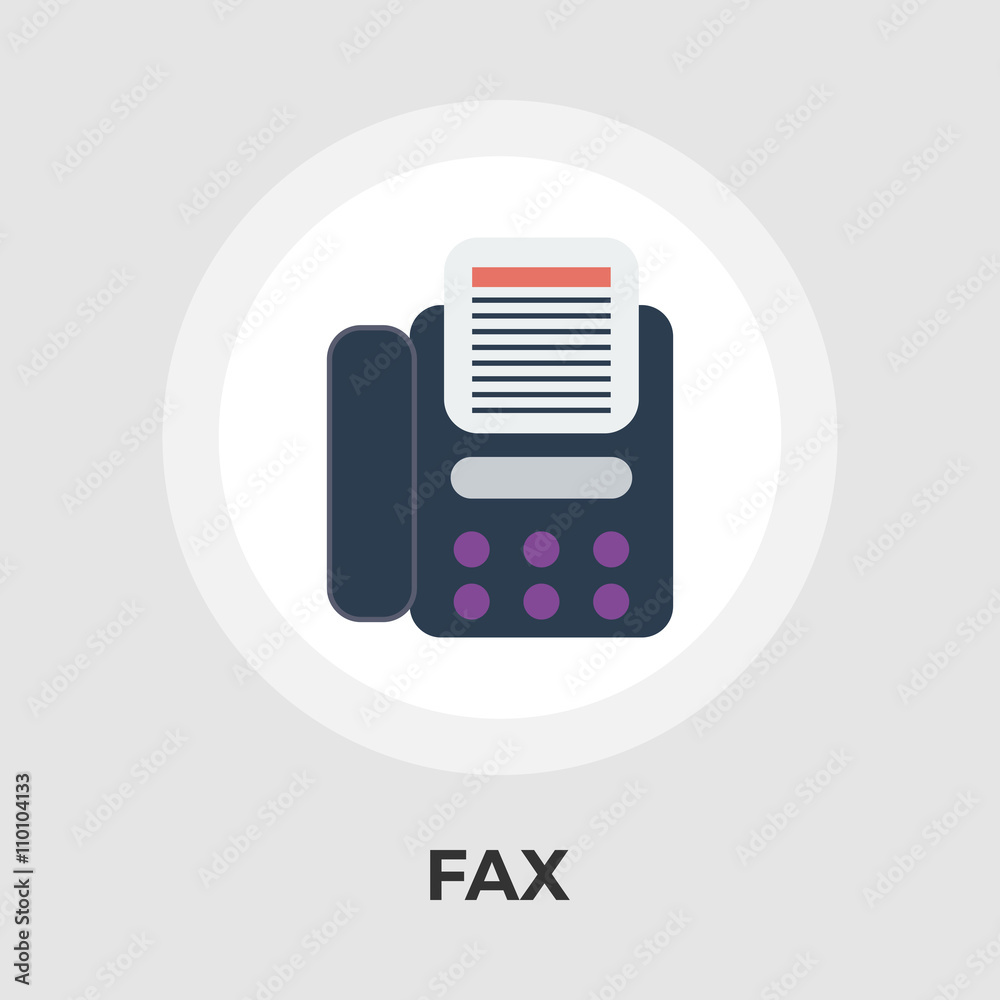 Fax flat icon Fax flat icon