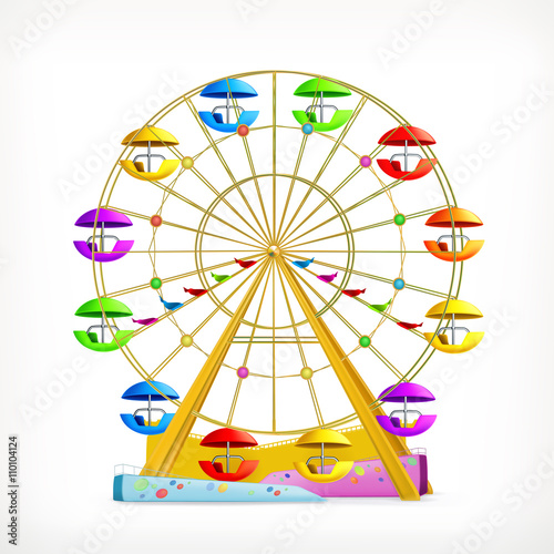 Ferris wheel, vector icon