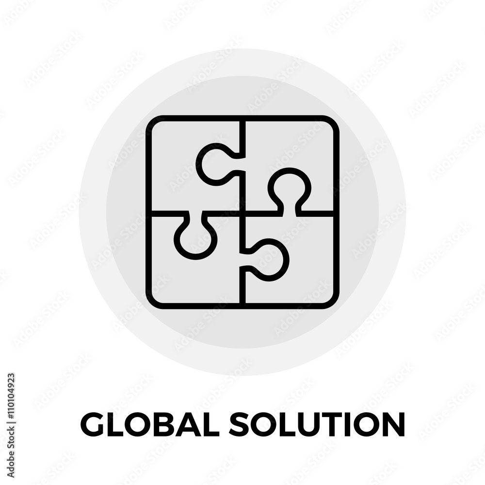 Global Solution Line Icon