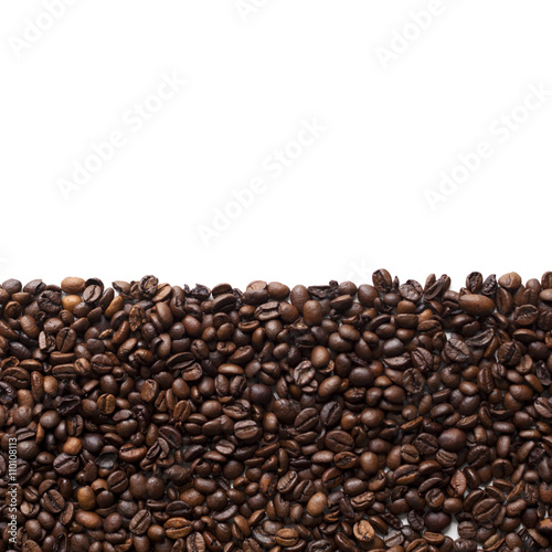 Coffee beans frame background 