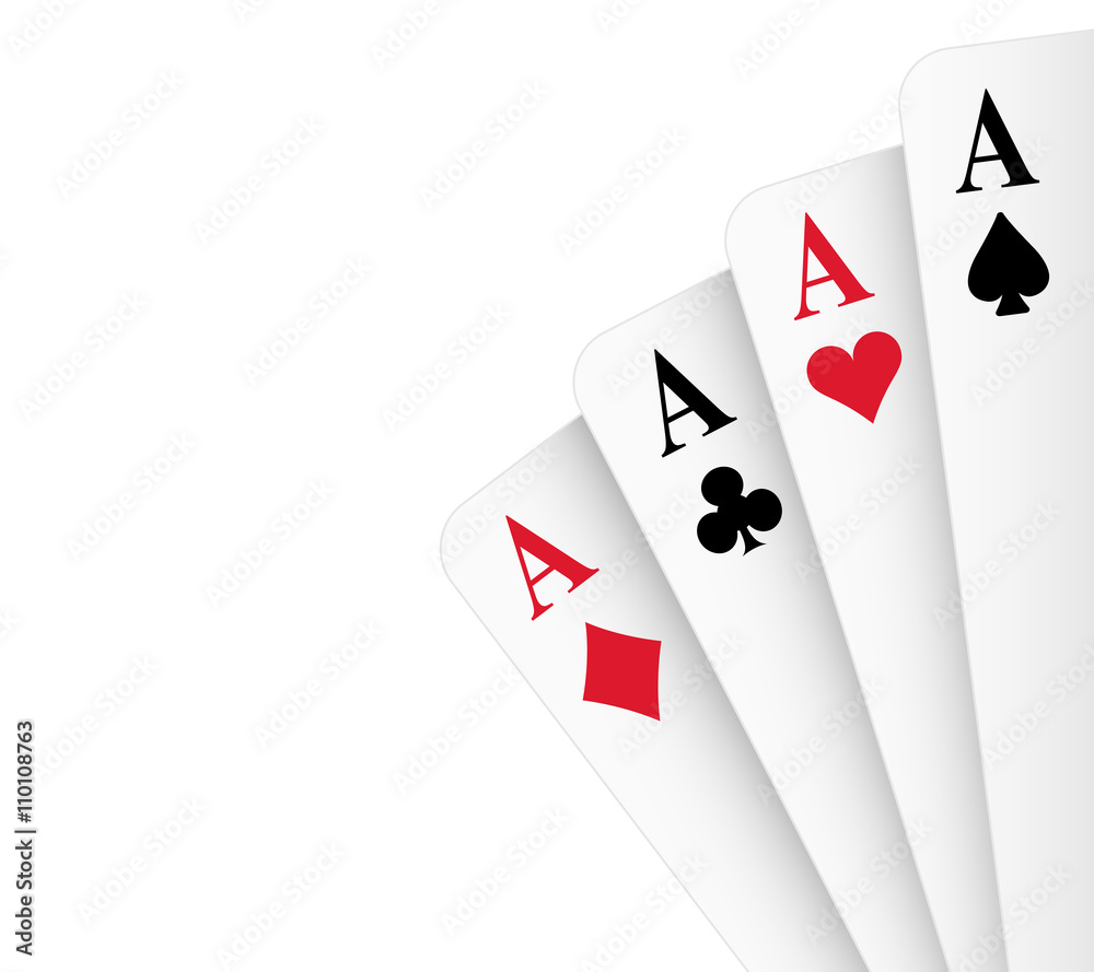 Obraz premium Four Aces Poker Hand